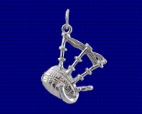 Sterling Silver Bagpipes charm